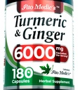 FITO MEDIC'S Lab | Turmeric and Ginger Supplement | 6000 mg | 180 Caps | Ultra ad alto assorbimento, s.