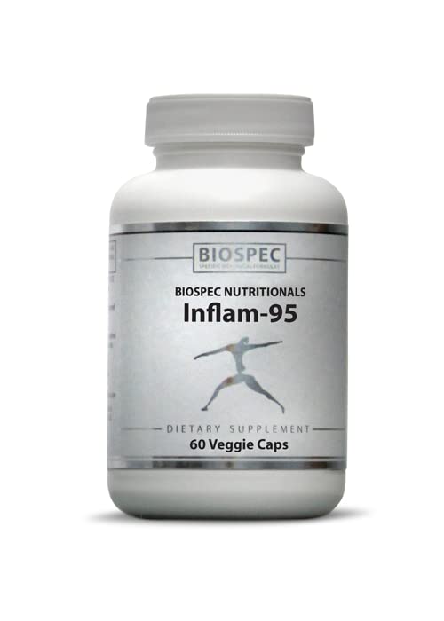Inflam-95 - Estratto di radice di zenzero 2.000 mg, Estratto di radice di curcumina, Estratto di Serrata di Boswellia, Estratto di foglie di ortica, Bioperina - Supporta risposta gonfiabile sana*