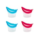 BRBASAP Eye Wash Cup 4Pack Eye Wash Kit Vasca da bagno Silicone Eyelash Lid cura per gli occhi asciutti Efficace Soluzione Eye Cleaner con Contenitore di Stoccaggio Soothing Tired Eyes (blu e rosa)