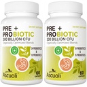 Probiotici per donne e uomini - 300 miliardi di CFU, 24 strati + 15 erbe organiche Prebiotici miscela, Probiotici giornalieri per la salute digestiva, Immune, Gut, Bloating - 120 capsula vegetariana (120-Days alimentazione)