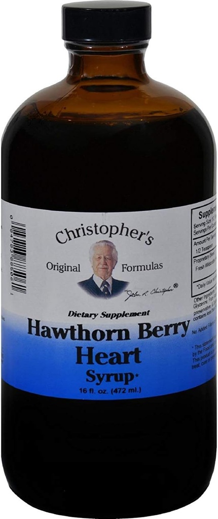 Christopher's Original Formulas Hawthorn Berry Heart Syrup - 16 fl oz | Natural Herbal Blend for General Wellness - Confezione da 2