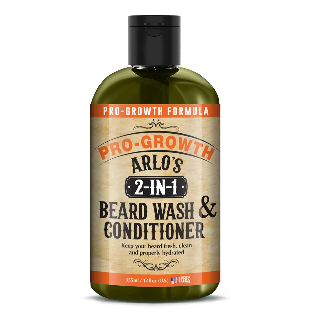 Arlo 2-in-1 Beard Wash e Condizionatore 12 oz. - Pro Growth Formula