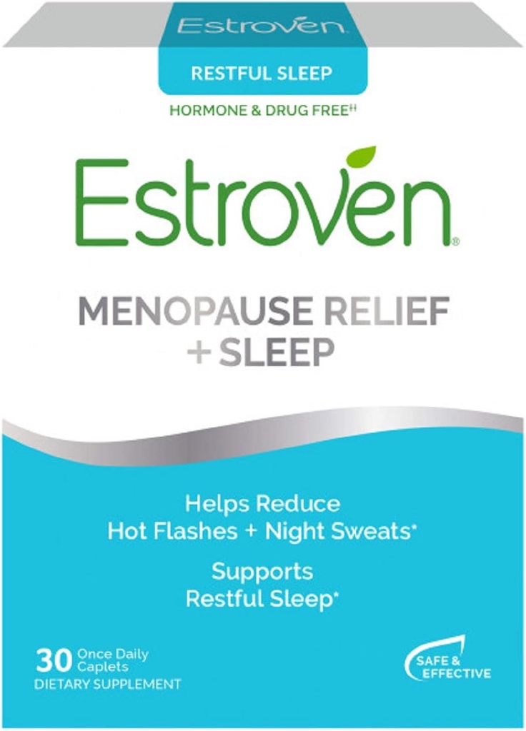 Estroven SLEEP COOL + CALM | Menopause Relief Dietary Supplement | Estrogen Free** | Aiuta a ridurre Hot Flashs & Night Sweats* | 30 Caplets