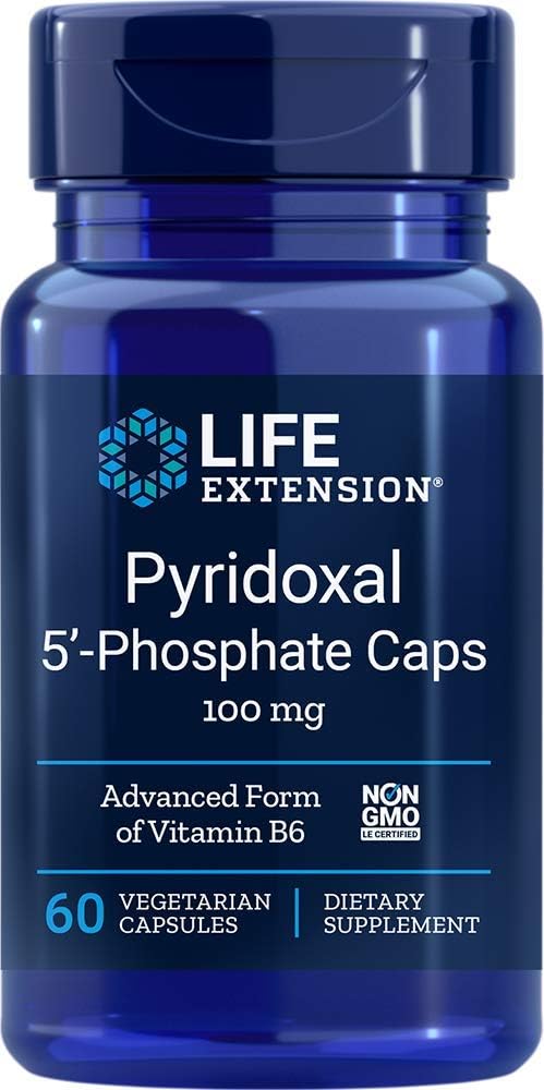 Estensione della vita Pyridoxal 5-Phosphate 100 Mg Capsule Vegetariani, 60-Paese (120)