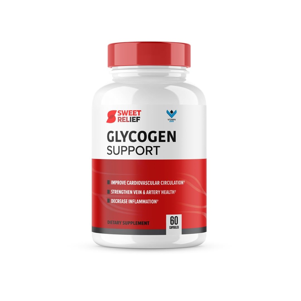 Sweet Relief Glycogen Support - SweetRelief Blood Vessel Cleaner, Sweet Relief Capsules, Advanced Formula Glyco Optimizer, Sweet Relief Recensioni (60 capsule) 1 mese di fornitura