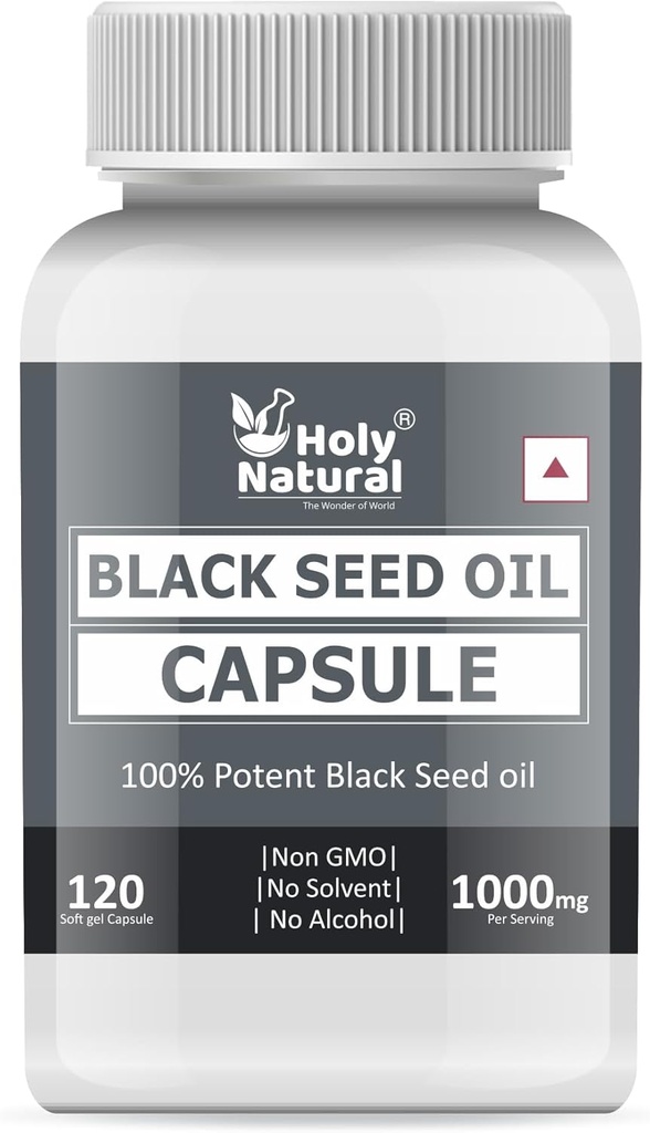 Black Seed Oil Softgel Capsule – 500mg (120 Softgel) Qualità Premium Pressato a freddo Nigella Sativa Seeds Oil I 2 Mesi Supplemento I Rich Thymoquinone, Vitamina E & Omega 3 6 9
