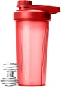Mr. Pen- Shaker Bottiglia per miscele di proteine, 28 oz, Rosso con tappo di torsione e filo palla di Whisk, Miscelatore Cup per Shakes