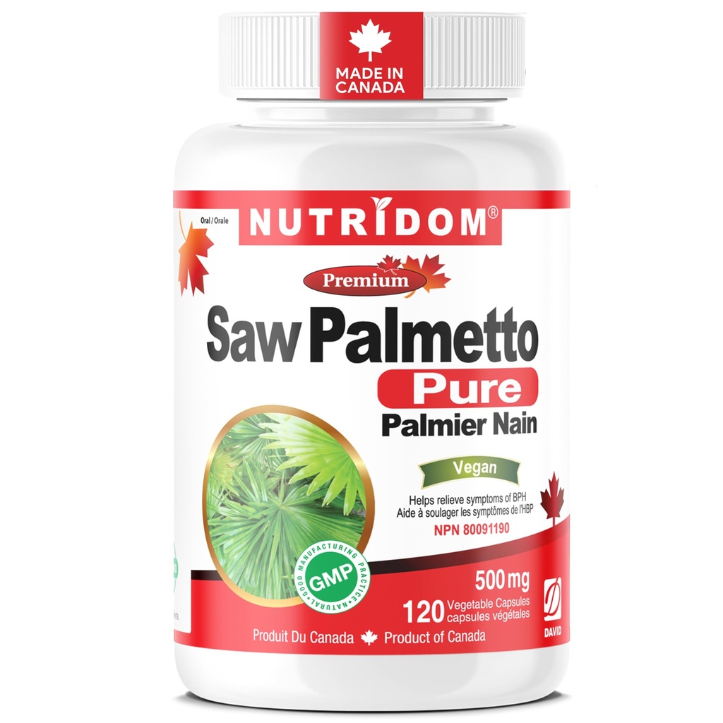 Segato Nutrido Palmetto 500mg, Non OGM, Vegan, Gluten Free, Soy Free, and Dairy Free (120 Count)