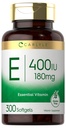 Carlyle Vitamin E Softgel Capsule 400 IU | 180mg | 300 Count | Formula Non OGM e Gluten Free