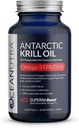 Wild Caught Antarctic Krill Oil 500MG, 60 Softgels, SuperbaBoost Omega 3 Supplemento, EPA & DHA, Astaxanthin, Choline, 56% Phospholipids, Sostenibile, Traceable, No Fish Oil, Vanilla Flavor