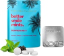 NOOZ Better Smile Mints – 180 Count | Supporto per la salute orale e il respiro fresco | Gum & Teeth Care, pH Balance | Sugar-Free, Aspartame-Free | Peppermint Flavor | Include Premium Tin ricaricabile