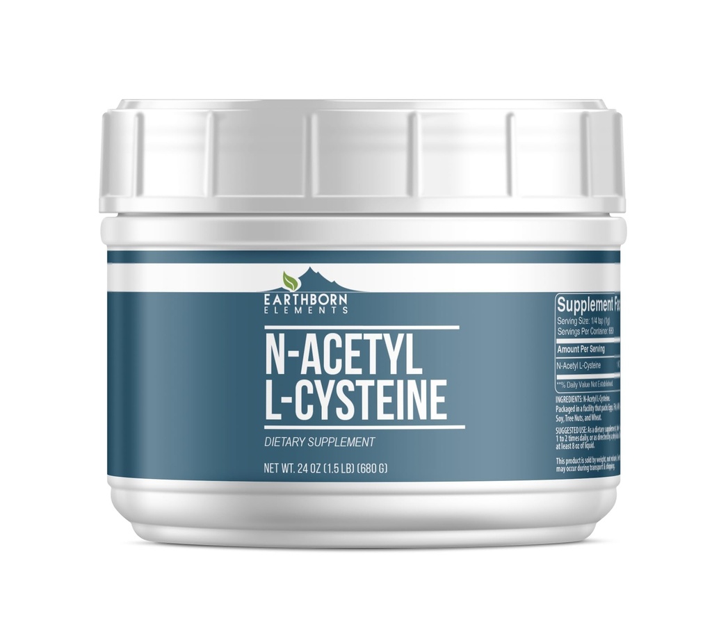 Elementi terrestri N-Acetyl L-Cysteine (1,5 lb), Integratore alimentare, Vasca Risaccabile