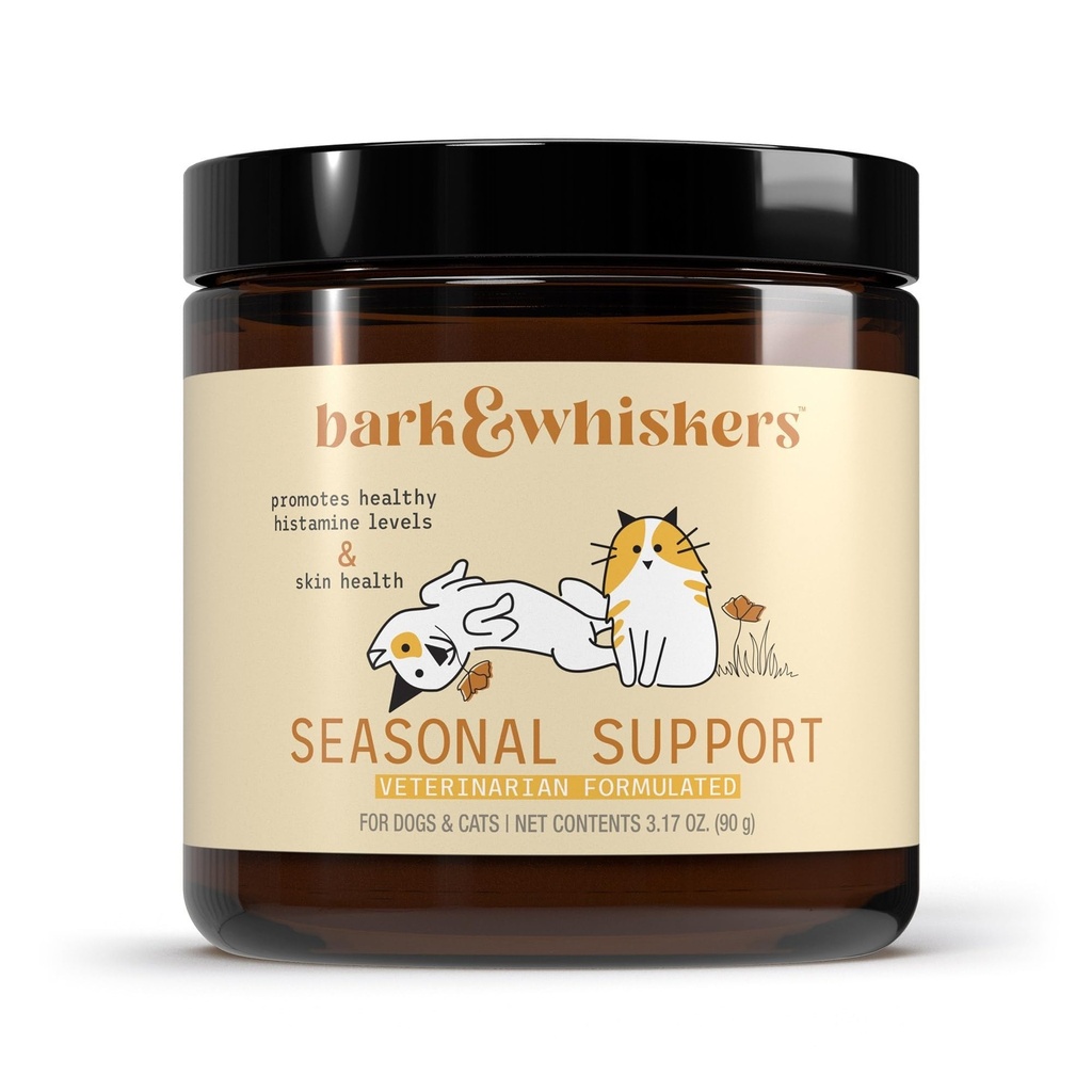 Bark & Whiskers Seasonal Support, 3.17 Oz. (90 g), 90 Scoops, Antiossidante e Supporto Immune, Veterinario Formulato, Non OGM, Dr. Mercola