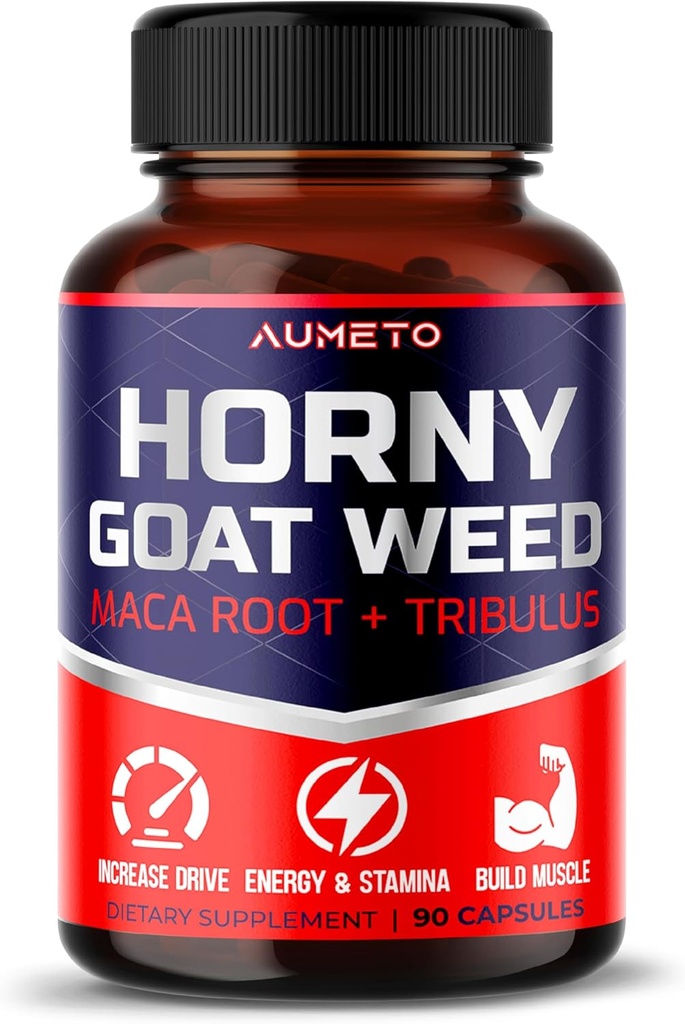 Arrapato Goat Weed Supplemento con L-Arginina Tribulus Terrestris Maca Root Tongkat Ali - Maschio Energy, Strength and Memory Support (90 Count (Pack of 1))