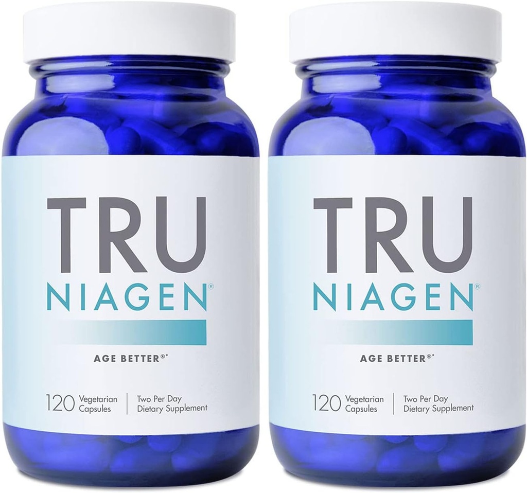 TRU NIAGEN Patented NAD Supplemento per la rigenerazione Anti-invecchiamento e cellulare, azoto, 60 300 mg Serve | Supporta energia cellulare, cervello, muscolo | Nicotinamide Riboside (NR) Prendere 2 Daily | 2 bottiglie