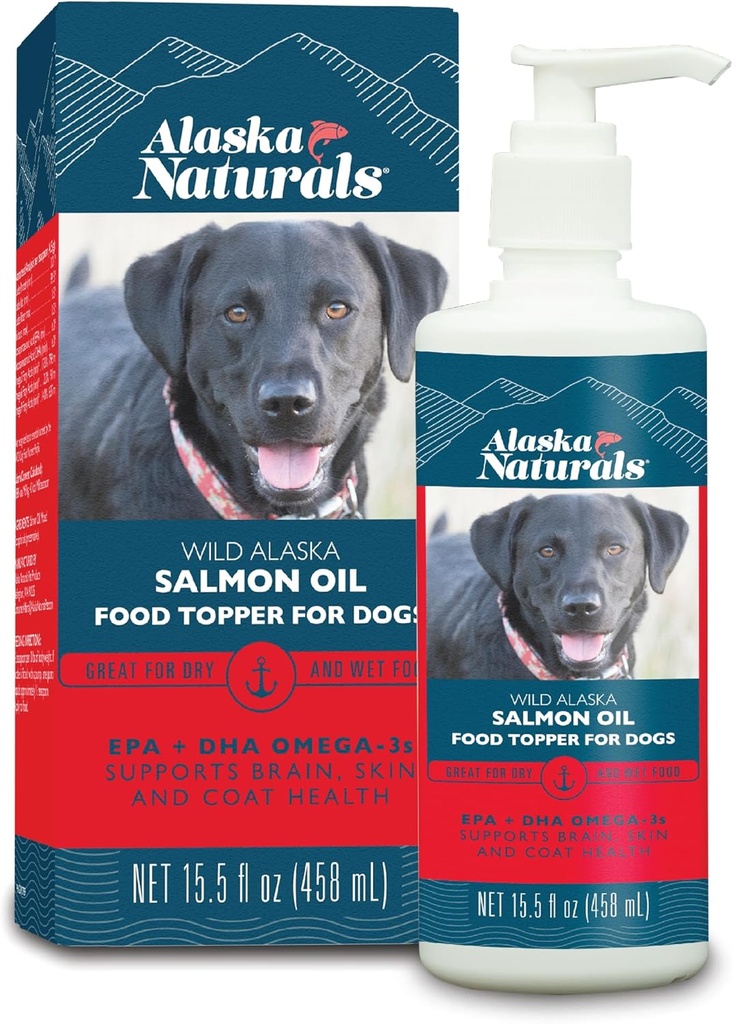 Alaska Naturals Wild Alaska Salmon olio cibo Topper per cani