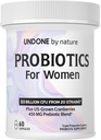 Probiotico per le donne, 50 miliardi di CFU Probiotici donna con prebiotici, Plus US-Grown Cranberry, Supporto GI, Salute delle donne, Triplo sistema di protezione, Rilascio ritardato, 60 capsule