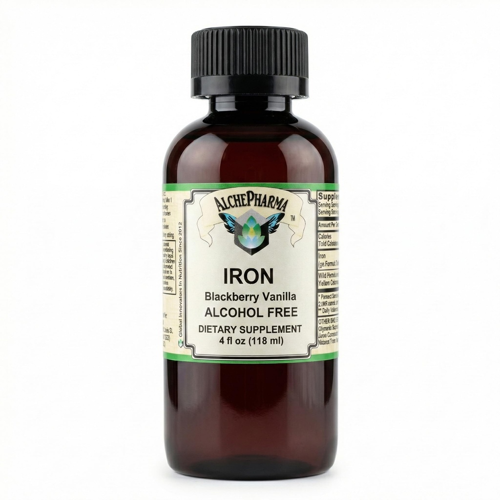 Liquido di ferro (Gentle High Absorption Ferrous Bisglycinate Chelate) BlackBerry Vanilla 4 fl oz 24 Serve