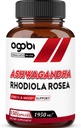 agobi Ashwagandha Supplemento con Rhodiola Rosea 1950mg - Estratto ad alta concentrazione per sistema immunitario, resistenza, produzione di energia, messa a fuoco &amp; salute generale - 150 capsule