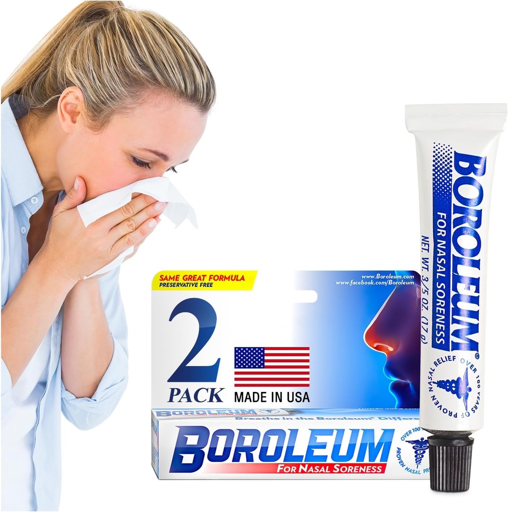 Boroleum (2-Pack for Nasal Soreness, 17 Grammi, 3/5 Ounce Tube