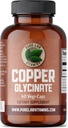 Pure Lab Vitamins Copper Glycinate Mineral Supplement -1 mg - 60 Vegan Caps Essential per la produzione di collagene, Supporta il sistema immunitario & Red Blood Cell Formazione - Gluten Free Made in Canada