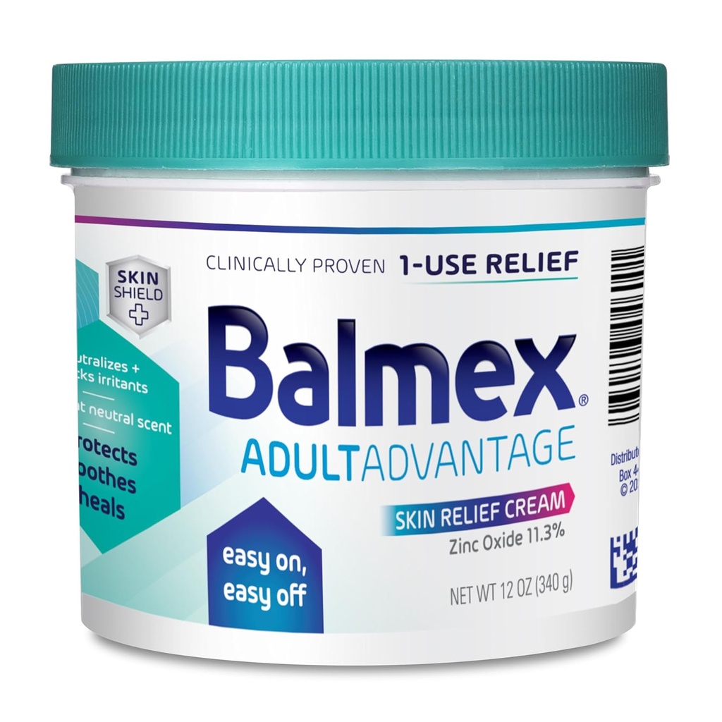 Balmex adulto Rash crema di barriera per la cura dell'incontinenza, Easy-On, Easy-Off, 12oz