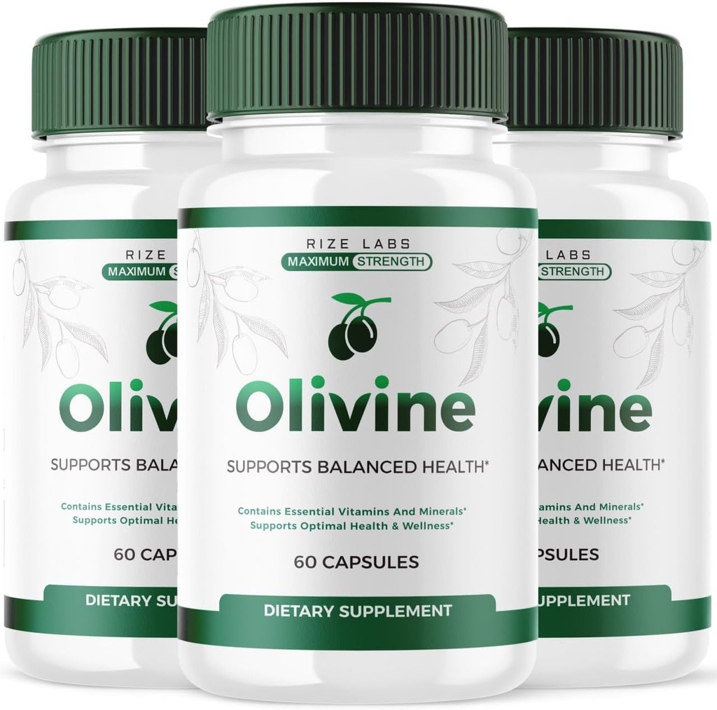 Rize labs (3 Pack) Integratore di perdita di peso Olivine, Capsule Superfood Olivine per Total Body Wellness e uno stile di vita sano, Pillole Olivine per Fisica Leaner, Olive Vine Recensioni (180 Capsule)