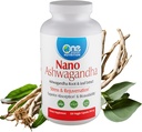 One Planet Nutrition Nano Ashwagandha Root & Leaf 500 mg Veggie Capsule (120 Serve), 10:1 Estratto, Supporta l'ormone e la funzione neurologica per Stress Relief, Non-GMO, Vegan, senza glutine