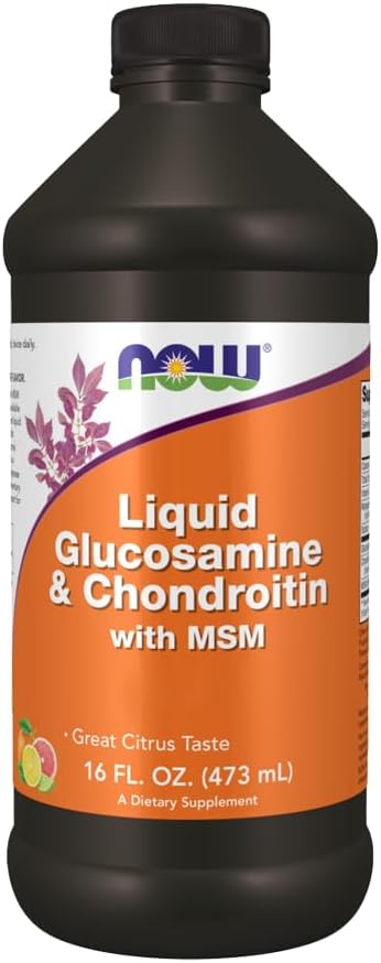 NOW ALIMENTI Liquido Glucosamina & Condroitina MSM, 16 FZ