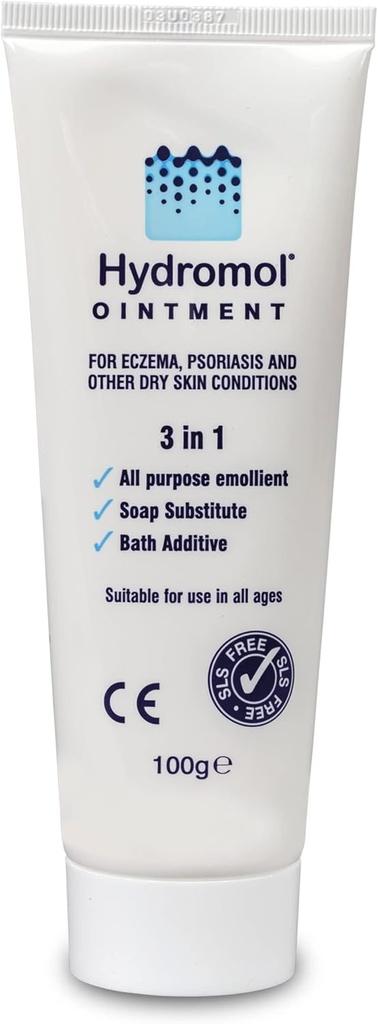 Tubo di unguento 100g per la gestione di dermatite, eczema, psoriasi e altre condizioni della pelle secca, (pacchetto di 1)