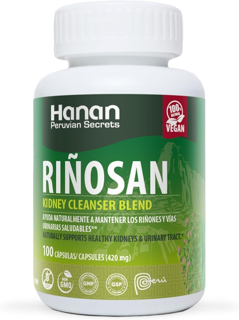 Hanan Rinosan Kidney Cleanser Blend | 100 capsule | Naturally Aids in Supporting Healthy Kidney and Urinary Tract Function