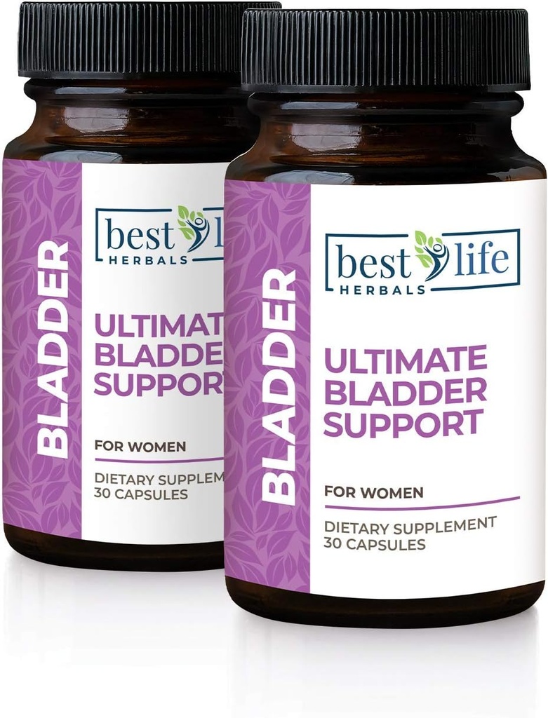 Best Life Herbals Ultimate Bladder Support and Control Supplement for Incontinence, Leakage e Overactive Bladder - 2 bottiglie