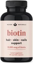 Vitamine per capelli - Biotina 10000 mcg con vitamina A, E, C, D & Adaptogens per sostenere capelli, pelle e unghie - Integratore Biotina per la salute e la crescita | Vegan, Non OGM, Gluten Free | 60 Capsule & 30 Serve