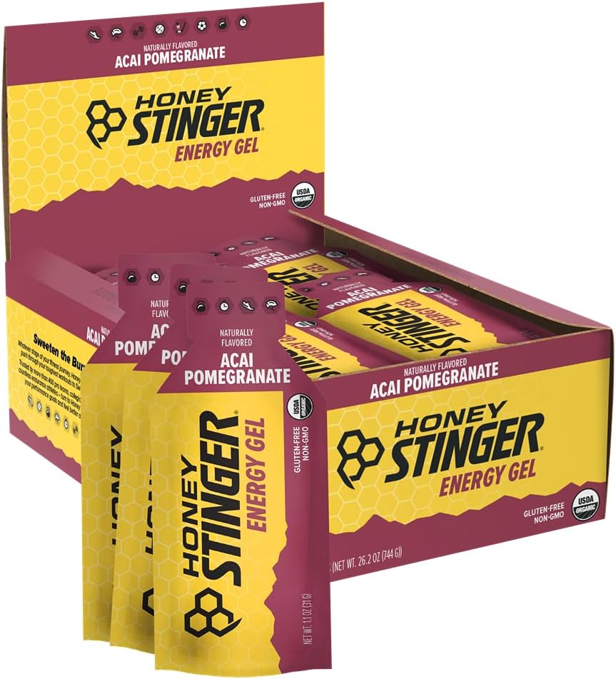 HONEY STINGER Organic Acai Pomegrante Energy Gel, 1,3 OZ