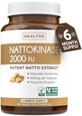 Sanità Harmony Nattokinase 2000 FU (non OGM) Potente Nattokinase Supplemento Fatto da Soia naturalmente Fermented - (6 mesi di fornitura) 180 Vegan Natto Capsule