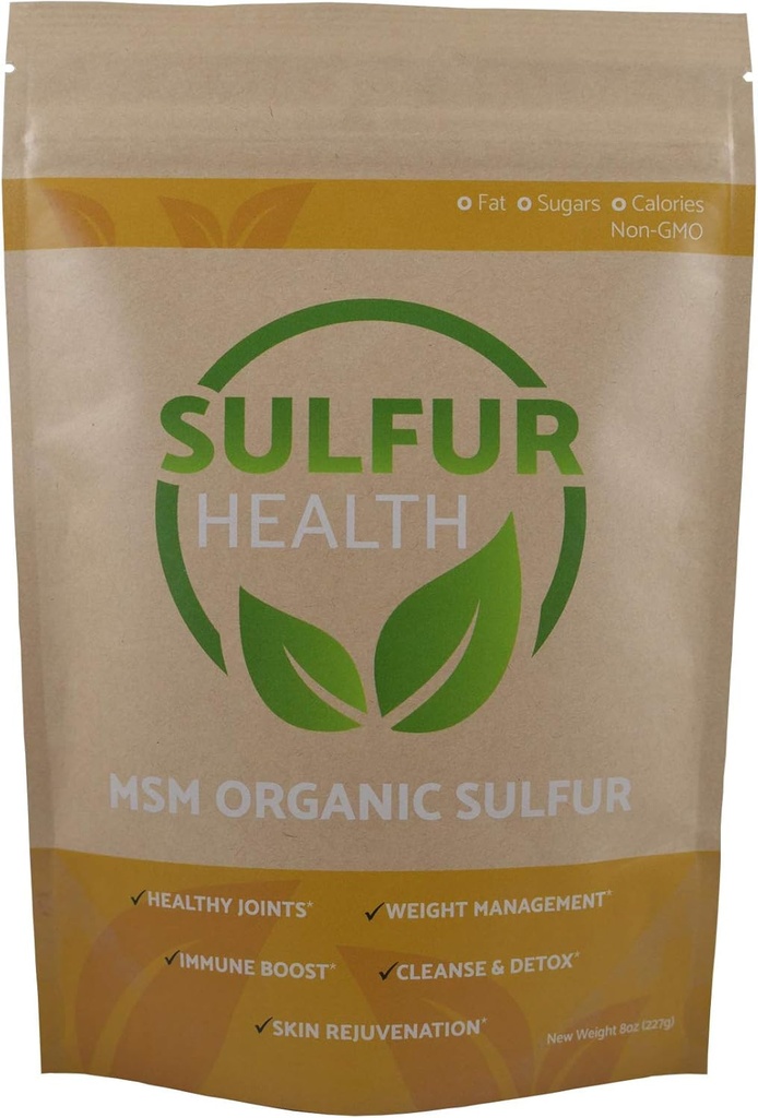 MSM Organic Sulfur - 99,9% Pure MSM Supplement - Lab-Tested & Certified (5 Pound)
