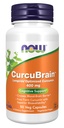 NOW Integratori, CurcuBrainTM 400 mg con curcumina ottimizzata Longvida®, 50 capsule di Veg