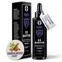 Concentrazione di biotina Spessore e addolcitore - 2oz con olio di ricino, olio di rosmarino e vitamine - Profumo di legno di sandalo per gli uomini