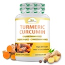 Organic Veda Turmeric e Ginger Capsule 300 Pillole - Curcumina Turarchica Organica con Pepe Nero per Supporto Giunto - Non OGM, Gluten Free, Turmeric e Ginger Supplement (95% curcuminoids)