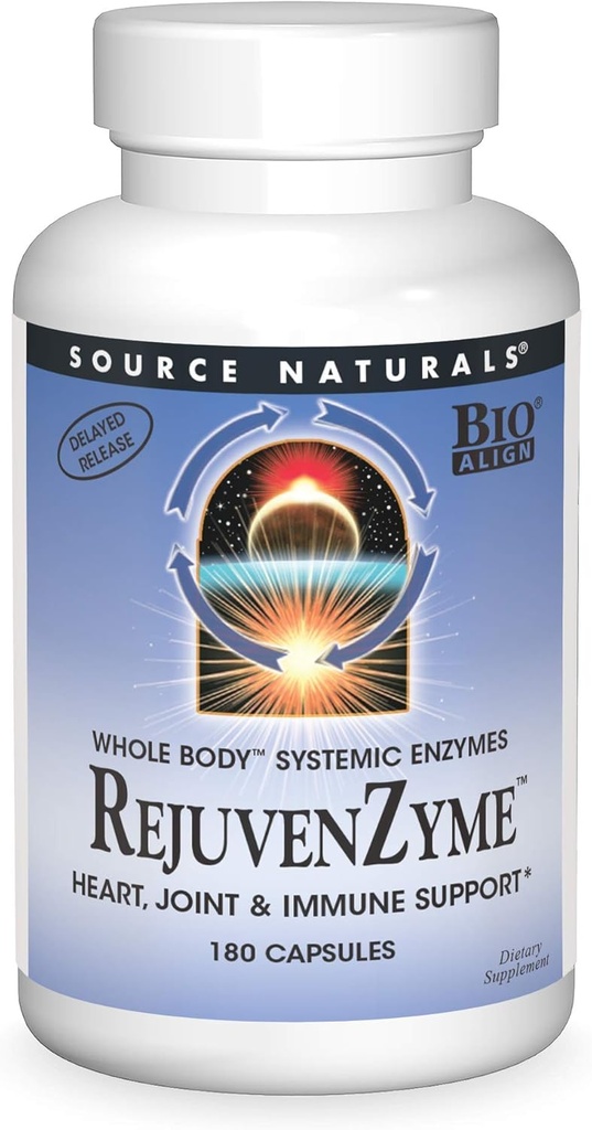 Fonte Naturals RejuvenZyme - per il cuore, Joint & Immune Support - 180 capsule