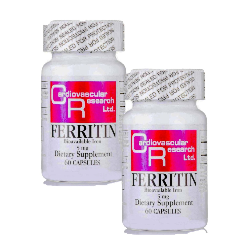 Ricerca cardiovascolare Ferritin (biodisponibile Ferro), 60 Conte (Pacchetto di 2)