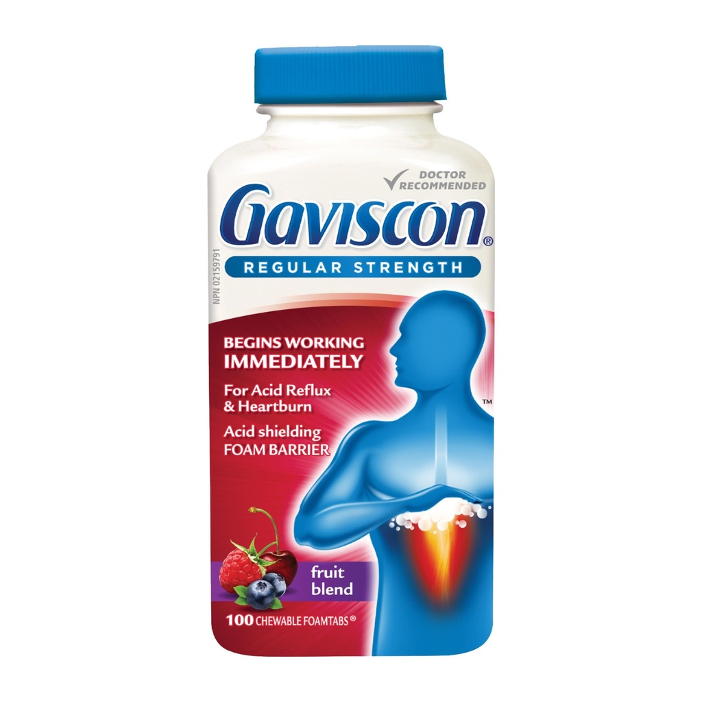 Gaviscon Regolare resistenza di frutta Antacid 100 compresse
