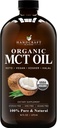 Frullazioni artigianali MCT organico Olio di cocco biologico 16 Fl oz – Keto Friendly, Non OGM, Olio di cocco vegano – Grande per bevande, caffè e tè