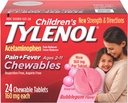 Masticabili di Tylenol per bambini, Acetaminophen per sollievo dal dolore e dalla febbre, gomma della bolla, 24 ct