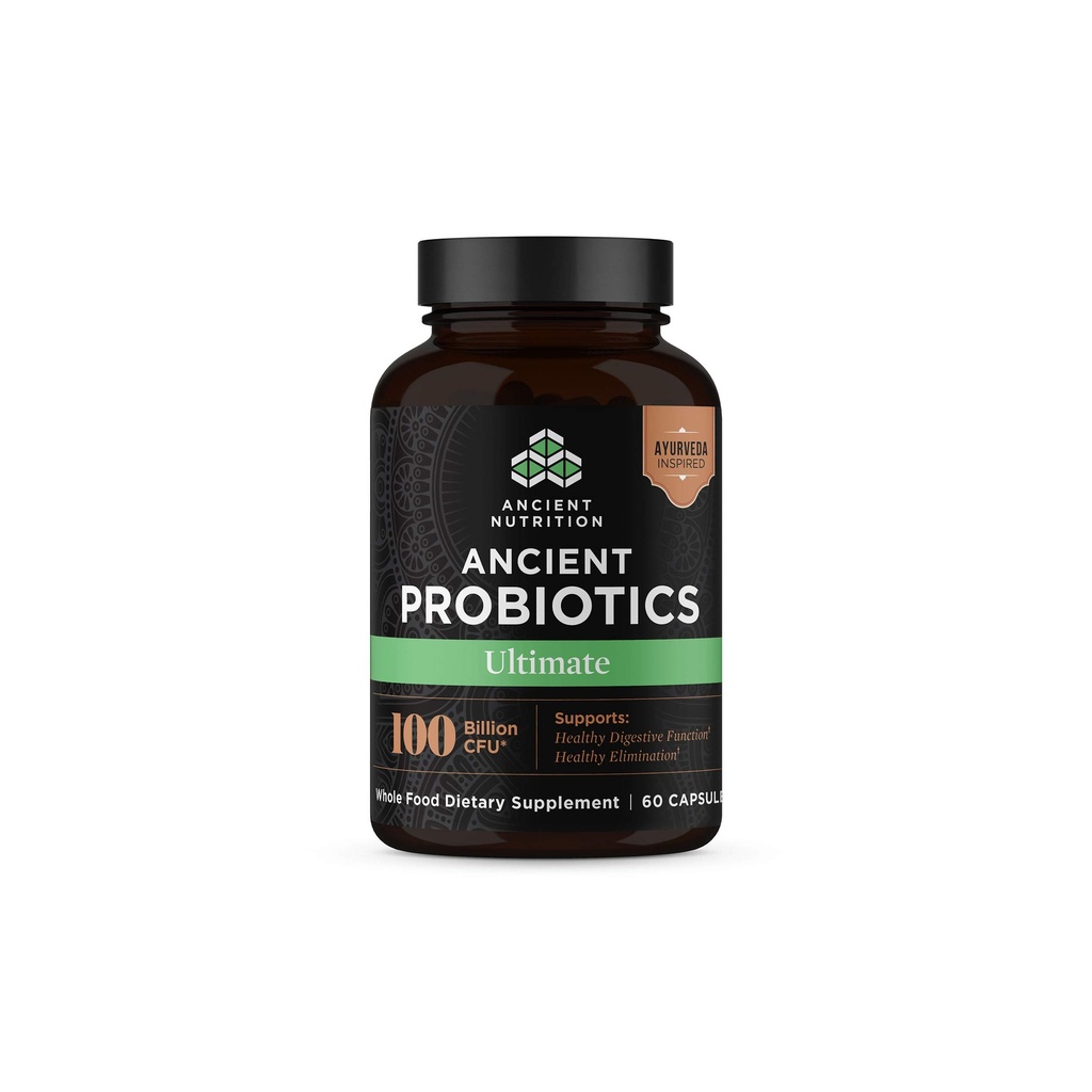 Antichi Probiotici Nutrizione, Probiotici Ultimate 100 miliardi di CFU*/Serving, Supporto Digestivo e Immune, Gluten Free, Antica miscela Superfoods, 60 capsule