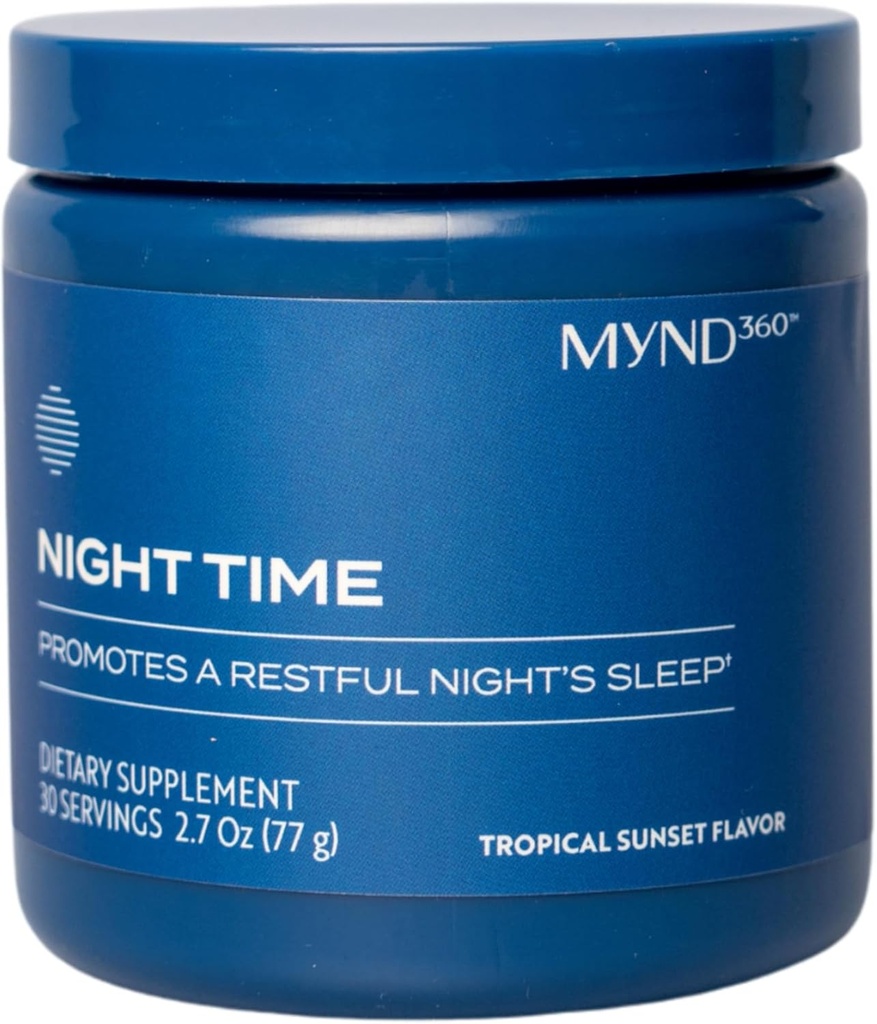 Nu Skin MYND360 Night Time Sleep Aid | Magnesium & Melatonin Sleep Supplement | Magnesium Citrate Powder | Promuove il sonno riposante | Non-Habit Forming Magnesium Supplement