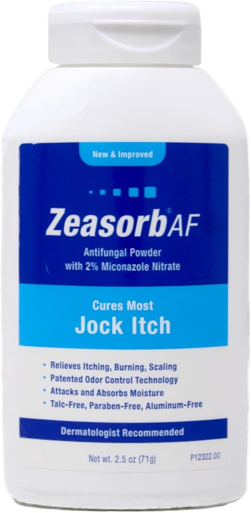 Zeasorb-AF Super Absorbent Antifungal Polvere di trattamento per Jock Itch 2.5 oz (Pack di 11)