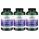 Lattato di magnesio di Swanson - Supplemento minerale Promuovere il muscolo e il sostegno della salute di Bone - Lattosio-Free Lattato Forma minerale per l'assorbimento di Gentle - (120 capsule, 84 mg ogni) 3 confezione