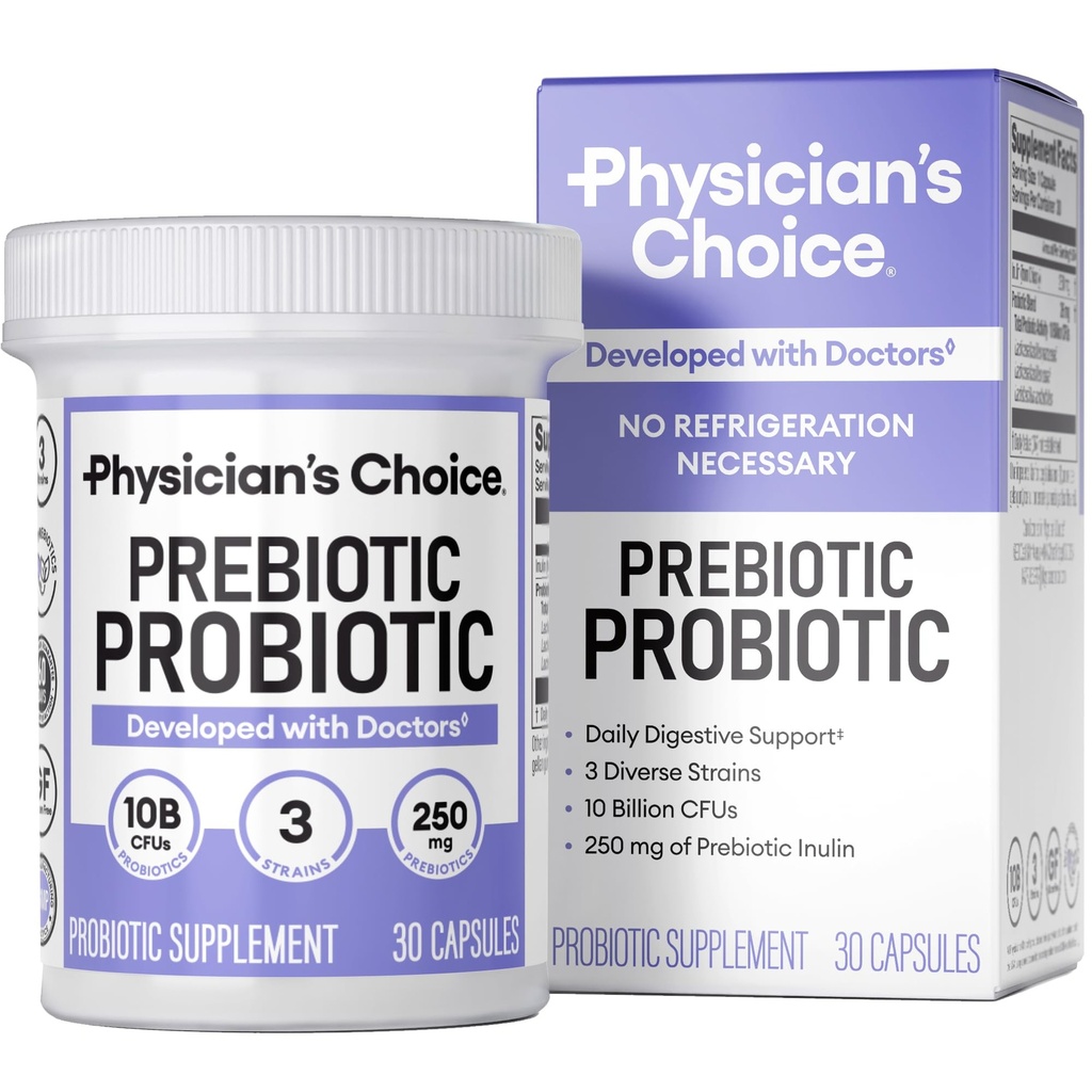 Prebiotico-Probiotico - Probiotici Multi-Strain & Prebiotici Sinergici - Progettato per la Salute Digestiva, Supporting Gut Microbiome - Potente PrePro per la Salute Gut - per le Donne & Men