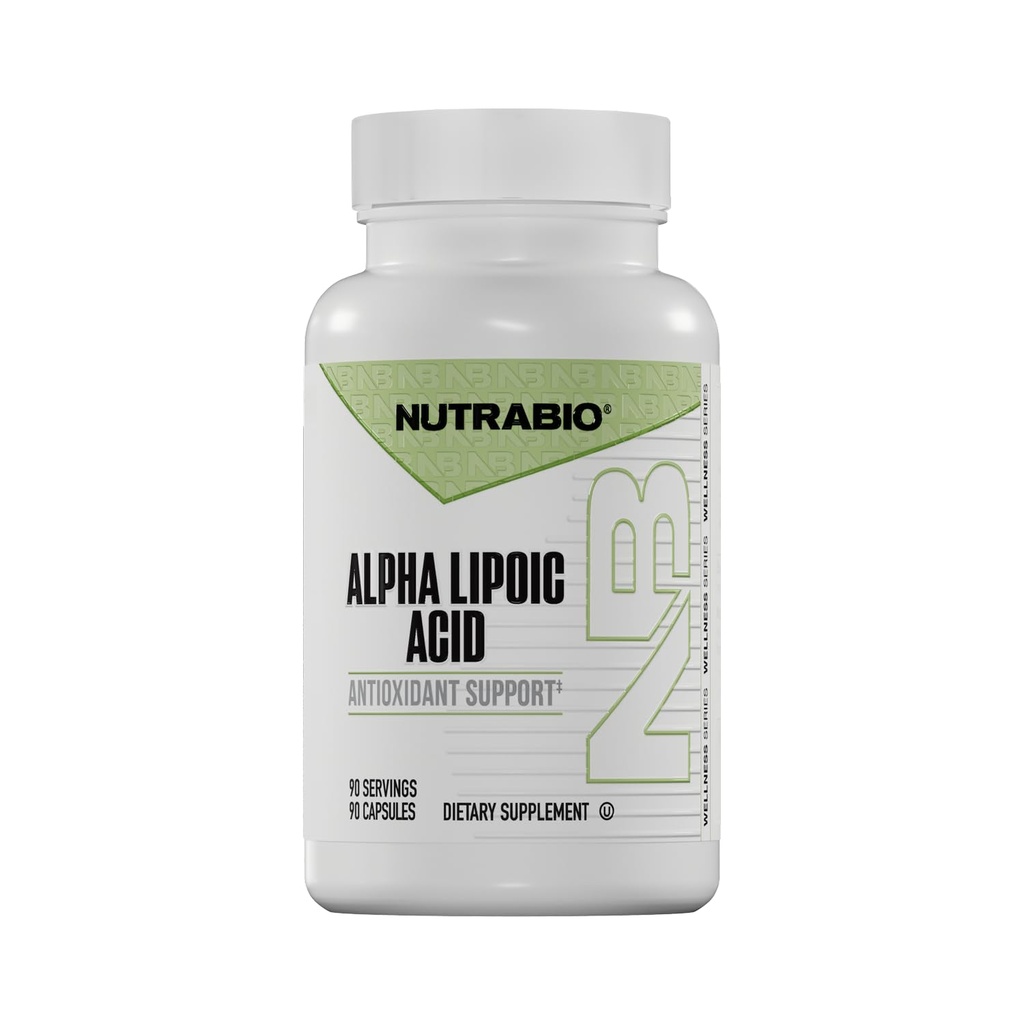 NutraBio Alpha Lipoic Acid (ALA) Supplemento, 300mg – Supporta la salute antiossidante, Maggio Boost Energy Production and Wellness, 90 capsule vegetali